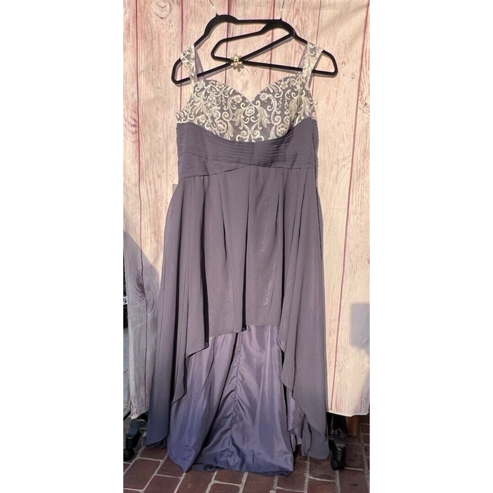 Lavetir Bridesmaid Formal Special Event Hi-Low Strappy Lace Up Dress Lavender 26